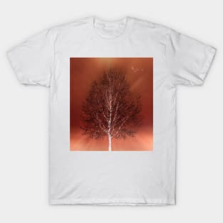 Fiery Winter Tree T-Shirt